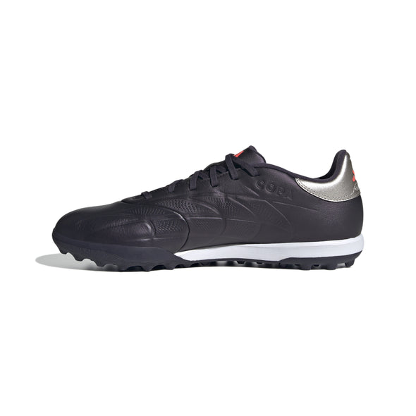 adidas Copa Pure 2 League TF Turf Soccer Cleat - Aurora Black/ Platin Metallic/ Turbo