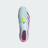 adidas Predator Elite Laceless FG Firm Ground Soccer Cleat - Almost Blue/ Lucid Pink/ Semi Solar Yellow