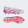 adidas Predator Elite Laceless FG Firm Ground Soccer Cleat - Almost Blue/ Lucid Pink/ Semi Solar Yellow