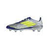 adidas F50 Elite Messi FG Firm Ground Soccer Cleats- Silver Metallic/Solar Yellow/Lucid Blue