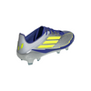 adidas F50 Elite Messi FG Firm Ground Soccer Cleats- Silver Metallic/Solar Yellow/Lucid Blue