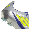 adidas F50 Elite Messi FG Firm Ground Soccer Cleats- Silver Metallic/Solar Yellow/Lucid Blue