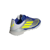 adidas Junior F50 League Messi TF Turf Soccer Cleats - Silver Metallic/Solar Yellow/Lucid Blue