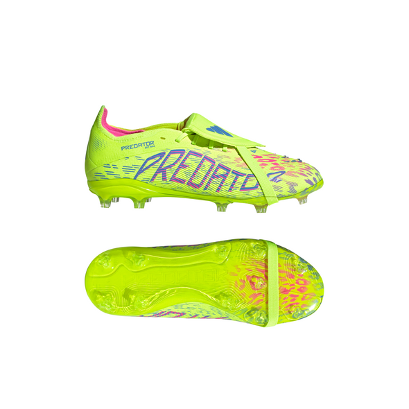 adidas Predator Pro FT FG Junior Firm Ground Soccer Cleat -Lucid Lemon / Lucid Pink / Blue Fusion