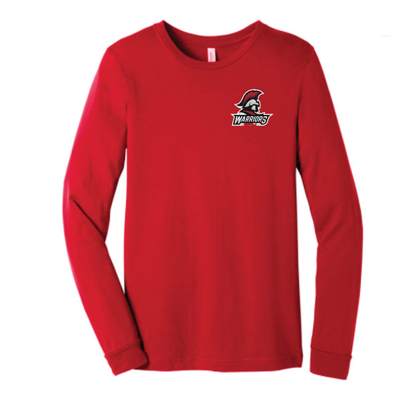 East Islip Soccer Club (Patch) Bella + Canvas Long Sleeve Triblend T-Shirt Red