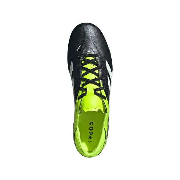 adidas Copa Pure 3 League FG Firm Ground Soccer Cleat - Core Black /Cloud White /Lucid Lemon