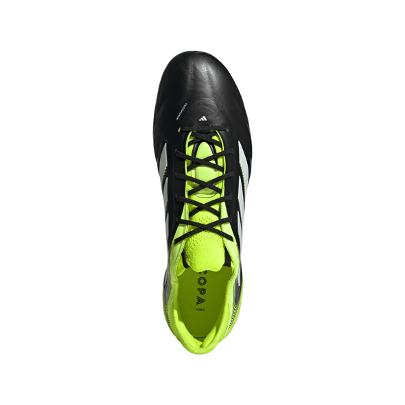 adidas Copa Pure 3 Elite FG Firm Ground Soccer Cleats- Core Black / Cloud White / Lucid Lemon