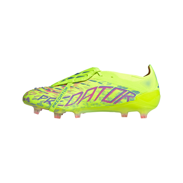 adidas Predator Elite FT FG Firm Ground Soccer Cleat - Lucid Lemon / Lucid Pink / Blue Fusion