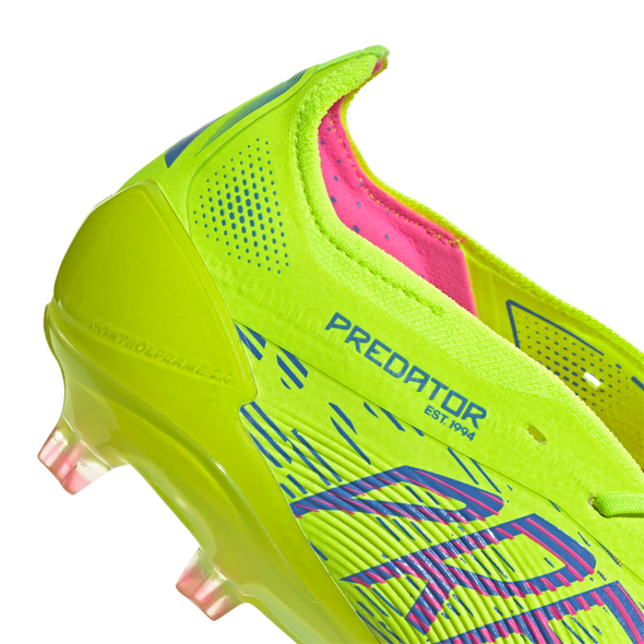 adidas Predator Elite FT FG Firm Ground Soccer Cleat - Lucid Lemon / Lucid Pink / Blue Fusion