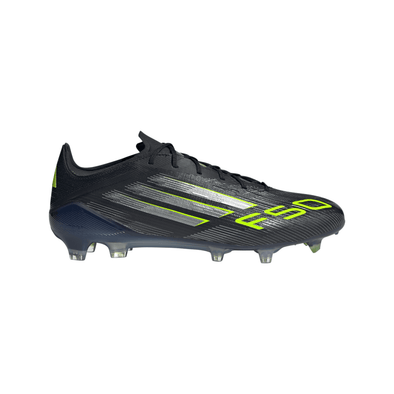adidas F50 Elite FG Firm Ground Soccer Cleats- Core Black / Iron Metallic / Lucid Lemon