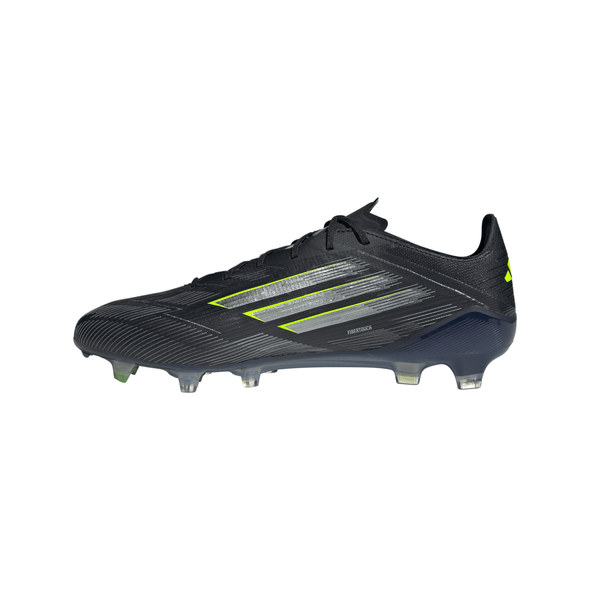 adidas F50 Elite FG Firm Ground Soccer Cleats- Core Black / Iron Metallic / Lucid Lemon