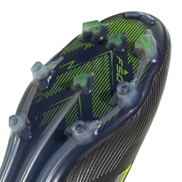 adidas F50 Elite FG Firm Ground Soccer Cleats- Core Black / Iron Metallic / Lucid Lemon