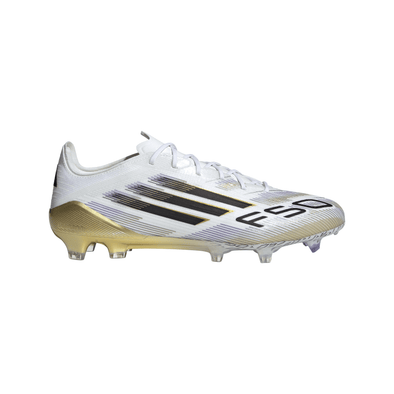 adidas F50 Elite FG Firm Ground Soccer Cleats-Cloud White / Core Black / Gold Metallic