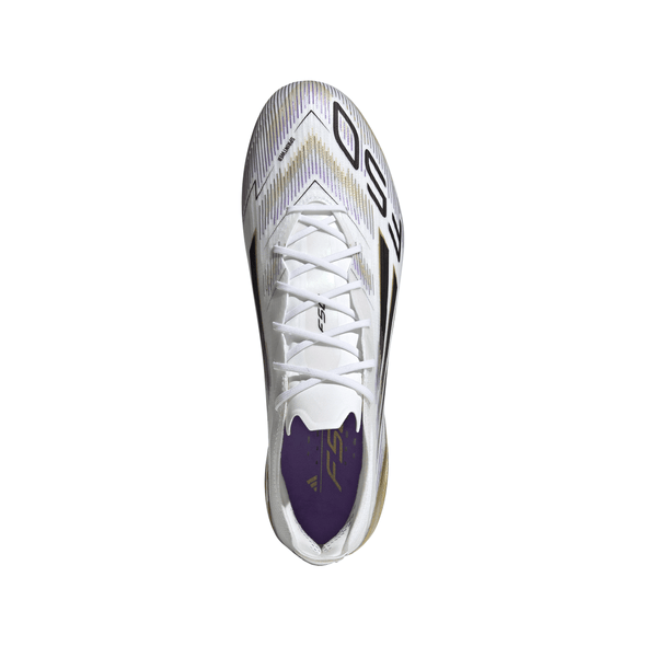 adidas F50 Elite FG Firm Ground Soccer Cleats-Cloud White / Core Black / Gold Metallic