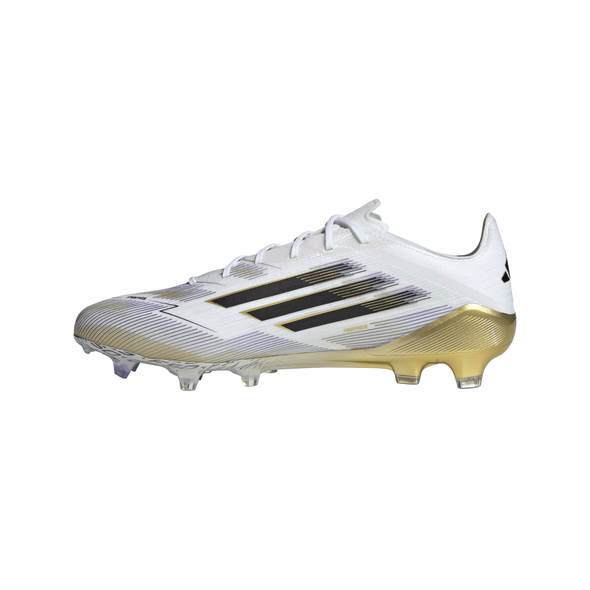 adidas F50 Elite FG Firm Ground Soccer Cleats-Cloud White / Core Black / Gold Metallic