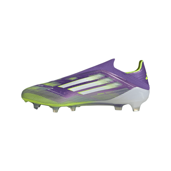 adidas F50 Elite Laceless FG Firm Ground Soccer Cleats- Purple Rush / Cloud White / Lucid Lemon