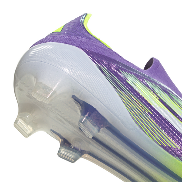 adidas F50 Elite Laceless FG Firm Ground Soccer Cleats- Purple Rush / Cloud White / Lucid Lemon