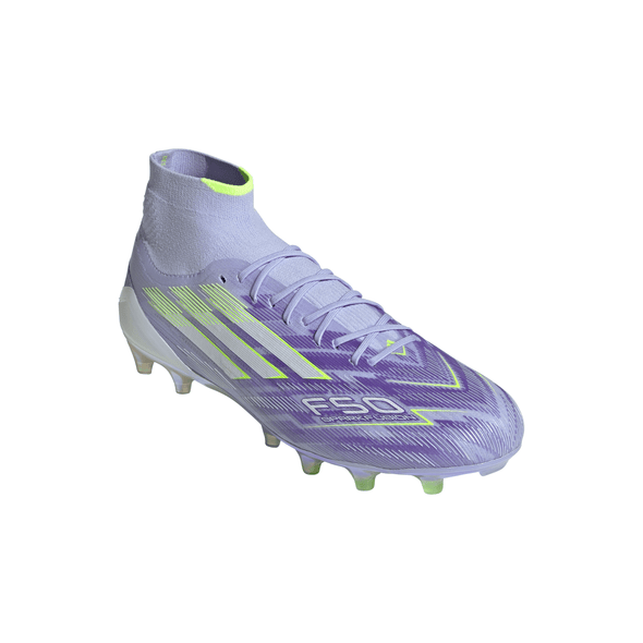 adidas Women’s F50 Sparkfusion Elite Mid FG Firm Ground/Artificial Grass - Violet Tone/ Lucid Lemon/Purple Rush