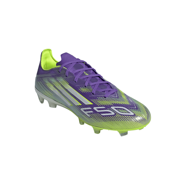 adidas F50 Pro FG Firm Ground Soccer Cleat- Purple Rush / Cloud White / Lucid Lemon