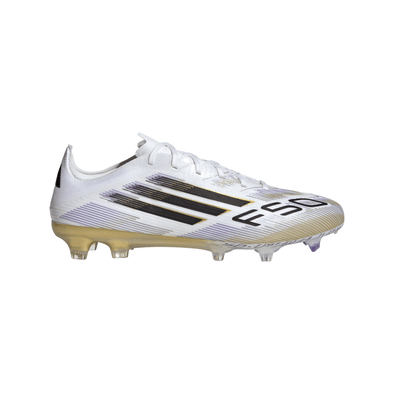adidas F50 Pro FG Firm Ground Soccer Cleats- Cloud White /Core Black /Gold Metallic