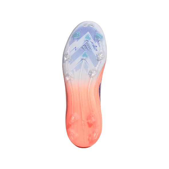 adidas F50 Elite Laceless Junior FG Firm Ground Soccer Cleats- Beam Orange / Lucid Blue / Cloud White