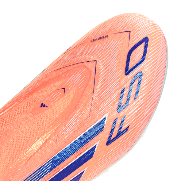 adidas F50 Elite Laceless Junior FG Firm Ground Soccer Cleats- Beam Orange / Lucid Blue / Cloud White