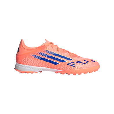 adidas F50 League TF Turf Soccer Cleats - Beam Orange / Lucid Blue / Cloud White