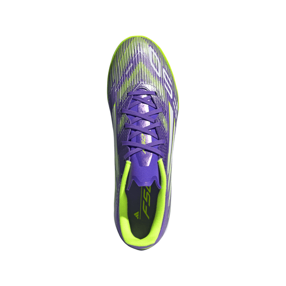 adidas F50 League TF Turf Soccer Cleats - Purple Rush / Cloud White / Lucid Lemon