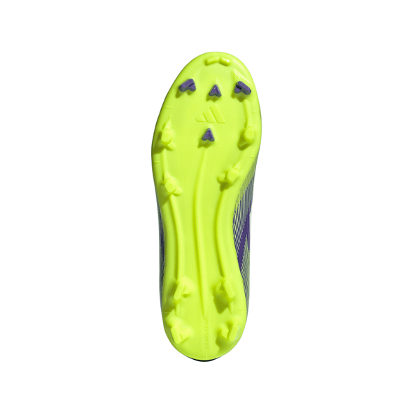 adidas F50 Junior Laceless  League FG Firm Ground Soccer Cleats -Purple Rush / Cloud White / Lucid Lemon