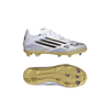 adidas F50 Junior League FG Firm Ground Soccer Cleats -Cloud White / Core Black / Gold Metallic