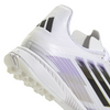 adidas F50 League Junior TF Turf Soccer Cleats-Cloud White/Core Black/Gold Metallic