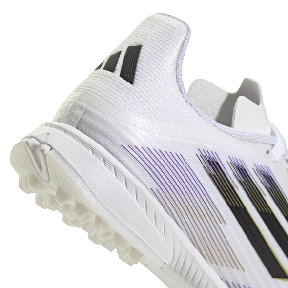 adidas F50 League Junior TF Turf Soccer Cleats-Cloud White/Core Black/Gold Metallic