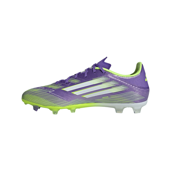 adidas F50 League FG Firm Ground Soccer Cleats- Purple Rush / Cloud White / Lucid Lemon