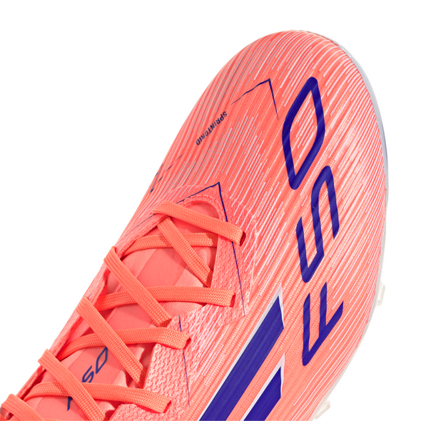 adidas F50 League FG Firm Ground Soccer Cleats- Beam Orange / Lucid Blue / Cloud White