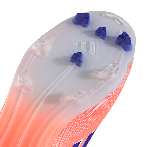 adidas F50 League FG Firm Ground Soccer Cleats- Beam Orange / Lucid Blue / Cloud White
