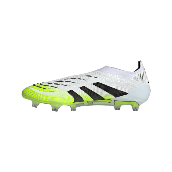 adidas Predator Elite Laceless FG Firm Ground Soccer Cleat - Cloud White / Core Black / Lucid Lemon
