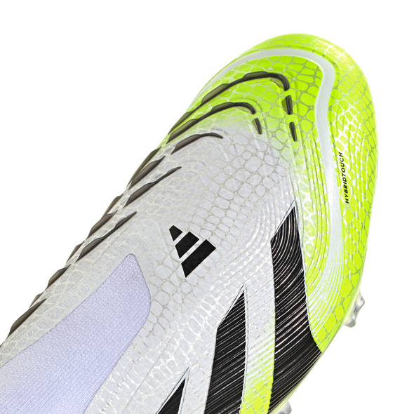 adidas Predator Elite Laceless FG Firm Ground Soccer Cleat - Cloud White / Core Black / Lucid Lemon