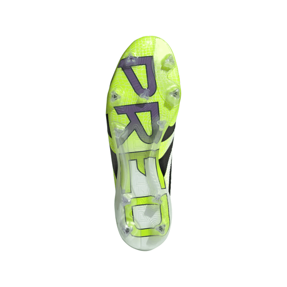 adidas Predator Elite FG Firm Ground Soccer Cleat- Cloud White / Core Black / Lucid Lemon