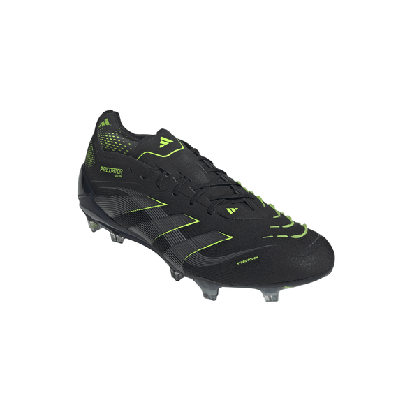 adidas Predator Elite FG Firm Ground Soccer Cleat- Core Black / Carbon / Lucid Lemon