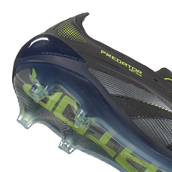 adidas Predator Elite FG Firm Ground Soccer Cleat- Core Black / Carbon / Lucid Lemon
