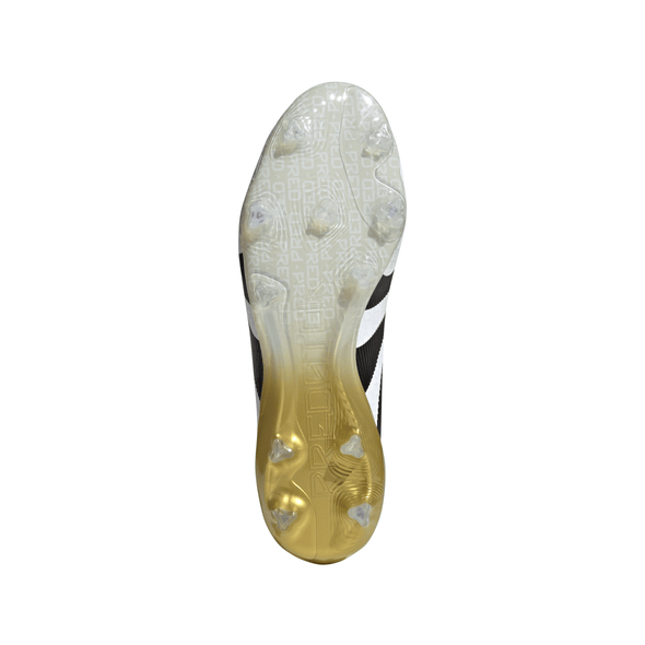 adidas Predator Elite FG Firm Ground Soccer Cleat -Cloud White / Core Black / Gold Metallic