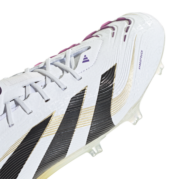 adidas Predator Elite FG Firm Ground Soccer Cleat -Cloud White / Core Black / Gold Metallic