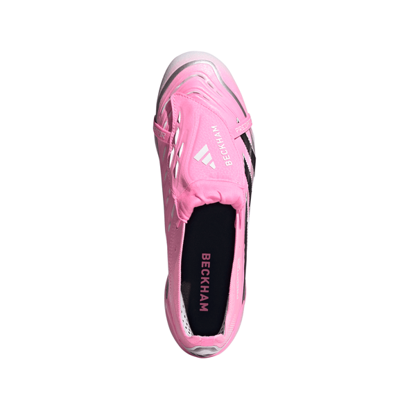 adidas Predator Elite Beckham FoldTongue FT FG Firm Ground Soccer Cleats- Beam Pink / Core Black / Cloud White