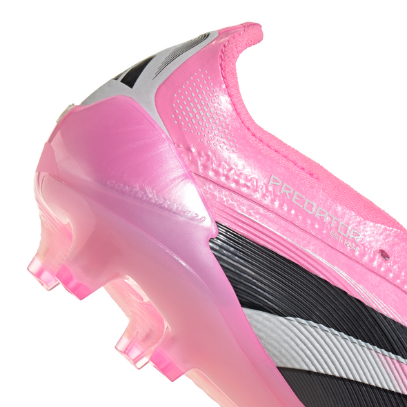 adidas Predator Elite Beckham FoldTongue FT FG Firm Ground Soccer Cleats- Beam Pink / Core Black / Cloud White