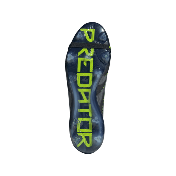 adidas Predator Elite FoldTongue FT FG Firm Ground Soccer Cleats- Core Black / Carbon / Lucid Lemon