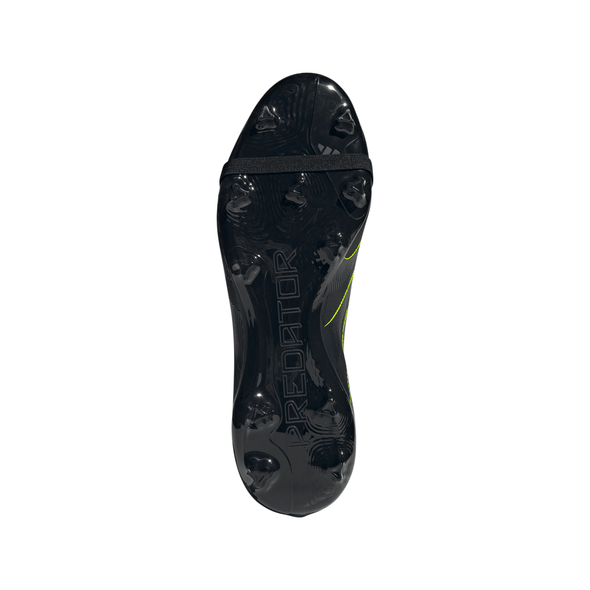 adidas Predator League FoldTongue FG Firm Ground Soccer Cleat -Core Black / Carbon / Lucid Lemon