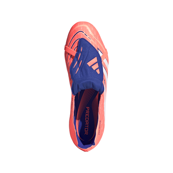 adidas Predator League FoldTongue FG Firm Ground Soccer Cleat - Signal Coral / Cloud White / Beam Orange