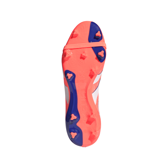 adidas Predator League FoldTongue FG Firm Ground Soccer Cleat - Signal Coral / Cloud White / Beam Orange