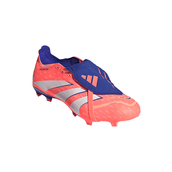 adidas Predator League FoldTongue FG Firm Ground Soccer Cleat - Signal Coral / Cloud White / Beam Orange