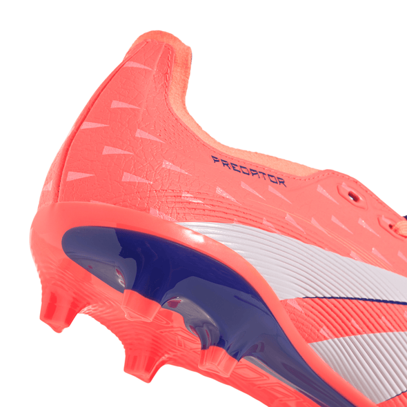 adidas Predator League FoldTongue FG Firm Ground Soccer Cleat - Signal Coral / Cloud White / Beam Orange
